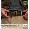 BULLIANT Men Belt-Ratchet Western Belt Adjustable for CowBoy Jean Casual Outdoor 1 1/2″-Cut For Fit(Deep Brown8609)