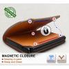 BULLIANT Men Wallet Leather Wallet Card Holders Money Clip for Men 10Cards-Magnetic Flip on Metal Case(Coffee8792)