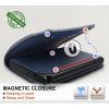 BULLIANT Men Wallet Leather Wallet Card Holders Money Clip for Men 10Cards-Magnetic Flip on Metal Case(Purplish Blue8790)