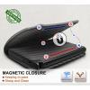 BULLIANT Men Wallet Leather Wallet Card Holders Money Clip for Men 10Cards-Magnetic Flip on Metal Case(Sacred Grey8788)