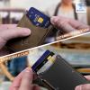 BULLIANT Men Wallet, Slim Front Pocket Leather Wallet Magnetic Closure for Gift Men,Expandable for 14Cards(Coffee4874)