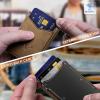BULLIANT Men Wallet, Slim Front Pocket Leather Wallet Magnetic Closure for Gift Men,Expandable for 14Cards(Tiger Eye4693)