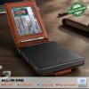 BULLIANT Men Wallet,Metal Case Money Clip with Grain Leather Flip 11 Cards-Pop-up Access Magetic Closure(Brick Brown8557)