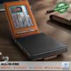 BULLIANT Men Wallet,Metal Case Money Clip with Grain Leather Flip 11 Cards-Pop-up Access Magetic Closure(Coffee8558)