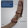 BULLIANT Stretch Belt Men,Mens Gift Woven Braided Web Belt 1 3/8 for Golf Casual Pants Shirts Jeans(Coffee8333)