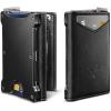 BULLIANT Men Wallet, Slim Front Pocket Leather Wallet Magnetic Closure for Gift Men,Expandable for 14Cards(Black4691)