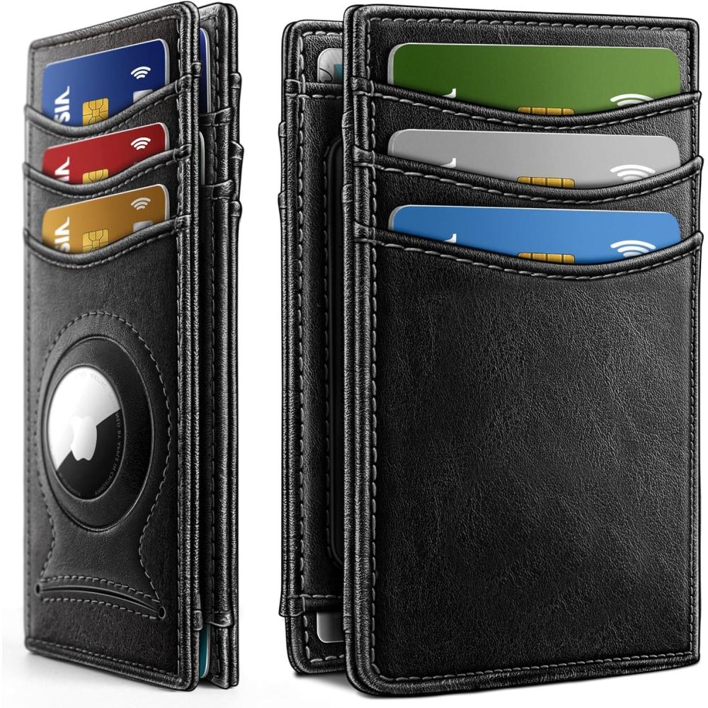 image:imageBULLIANT Slim Wallet For Men 12CardsMagnetic Flip Buildin Money Clip Airtag CompatibleRFID BlockingBlack8271