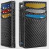 BULLIANT Slim Wallet For Men 12Cards,Magnetic Flip Build-in Money Clip Airtag Compatible-RFID Blocking(Black6491)
