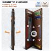 BULLIANT Slim Wallet For Men 12Cards,Magnetic Flip Build-in Money Clip Airtag Compatible-RFID Blocking(Black8786)