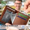 BULLIANT Slim Wallet For Men 12Cards,Magnetic Flip Build-in Money Clip Airtag Compatible-RFID Blocking(Brick Brown6492)