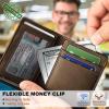BULLIANT Slim Wallet For Men 12Cards,Magnetic Flip Build-in Money Clip Airtag Compatible-RFID Blocking(Coffee6493)