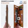 BULLIANT Slim Wallet For Men 12Cards,Magnetic Flip Build-in Money Clip Airtag Compatible-RFID Blocking(Coffee8273)