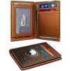 BULLIANT Slim Wallet For Men 12Cards,Magnetic Flip Build-in Money Clip Airtag Compatible-RFID Blocking(Coffee8273)