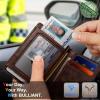 BULLIANT Slim Wallet For Men 12Cards,Magnetic Flip Build-in Money Clip Airtag Compatible-RFID Blocking(Forest Brown8784)