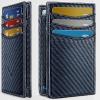 BULLIANT Slim Wallet For Men 12Cards,Magnetic Flip Build-in Money Clip Airtag Compatible-RFID Blocking(Purplish Blue8012)