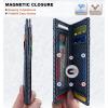BULLIANT Slim Wallet For Men 12Cards,Magnetic Flip Build-in Money Clip Airtag Compatible-RFID Blocking(Purplish Blue8012)
