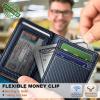 BULLIANT Slim Wallet For Men 12Cards,Magnetic Flip Build-in Money Clip Airtag Compatible-RFID Blocking(Purplish Blue8012)