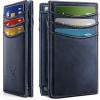 BULLIANT Slim Wallet For Men 12Cards,Magnetic Flip Build-in Money Clip Airtag Compatible-RFID Blocking(Purplish Blue8785)