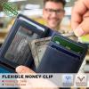 BULLIANT Slim Wallet For Men 12Cards,Magnetic Flip Build-in Money Clip Airtag Compatible-RFID Blocking(Purplish Blue8785)