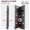 BULLIANT Slim Wallet For Men 12Cards,Magnetic Flip Build-in Money Clip Airtag Compatible-RFID Blocking(Sacred Grey8783)
