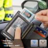 BULLIANT Slim Wallet For Men 12Cards,Magnetic Flip Build-in Money Clip Airtag Compatible-RFID Blocking(Sacred Grey8783)