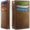 BULLIANT Slim Wallet For Men 12Cards,Magnetic Flip Build-in Money Clip Airtag Compatible-RFID Blocking(Tiger Eye8014)