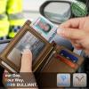 BULLIANT Slim Wallet For Men 12Cards,Magnetic Flip Build-in Money Clip Airtag Compatible-RFID Blocking(Tiger Eye8014)