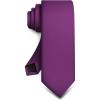 BULLIANT Men Ties,Solid Color Neckties Skinny Silk Woven For Men Business Work Wedding Party,Standard Size(Purple8666)