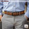 BULLIANT Men Belt 2Pack-Leather Belt 7Holes Comfortable For Men’s Dress Casual Jeans 1 3/8″(2pack-black/Orange Brown9074)