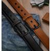 BULLIANT Men Belt 2Pack-Leather Belt 7Holes Comfortable For Men’s Dress Casual Jeans 1 3/8″(2pack-black/Orange Brown9074)