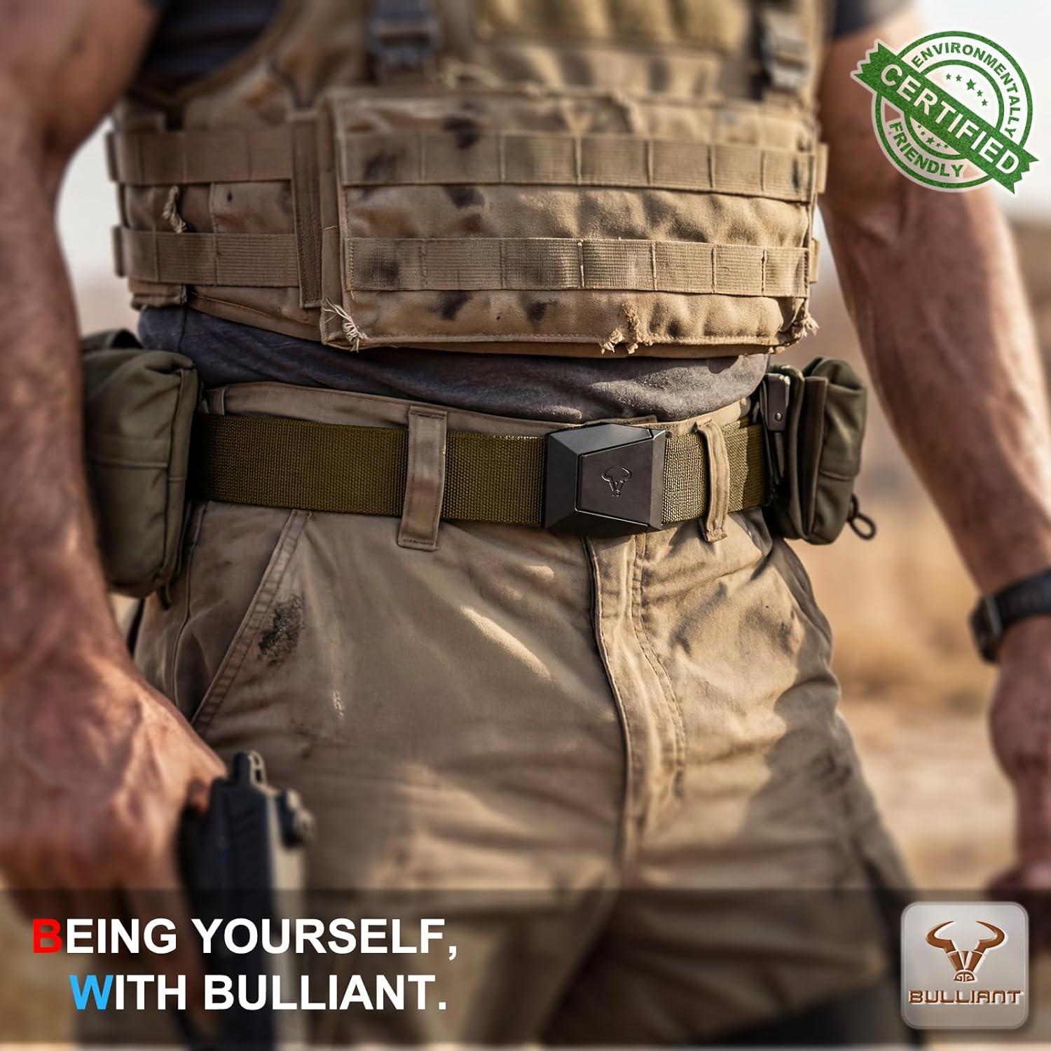 image:imageBULLIANT Men Tactical Belt 2 PackStretch Western Rigger Web Belt For Cowboy Military Heavy Duty 15Cut For Fit2packblackWood Thrush6220