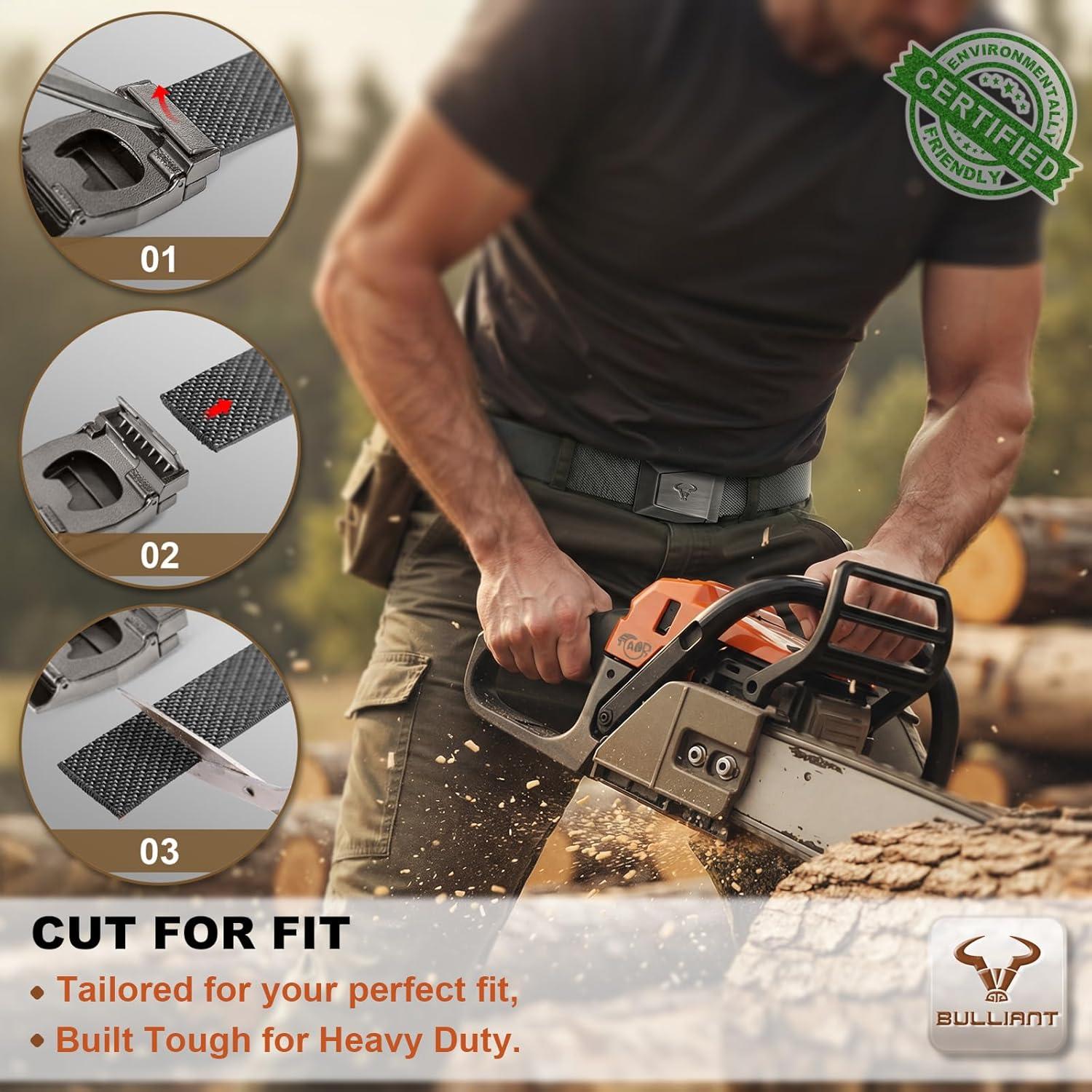 image:imageBULLIANT Men Tactical Belt 2 PackStretch Western Rigger Web Belt For Cowboy Military Heavy Duty 15Cut For Fit2packgrayBlue4097