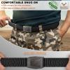 BULLIANT Men Tactical Belt 2 Pack,Stretch Western Rigger Web Belt For Cowboy Military Heavy Duty 1.5″-Cut For Fit(2pack-black4648)