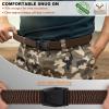 BULLIANT Men Tactical Belt 2 Pack,Stretch Western Rigger Web Belt For Cowboy Military Heavy Duty 1.5″-Cut For Fit(2pack-black/Deep Brown8379)