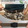 BULLIANT Men Tactical Belt 2 Pack,Stretch Western Rigger Web Belt For Cowboy Military Heavy Duty 1.5″-Cut For Fit(2pack-black/Light Brown2930)