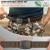 BULLIANT Men Tactical Belt 2 Pack,Stretch Western Rigger Web Belt For Cowboy Military Heavy Duty 1.5″-Cut For Fit(2pack-black/Light Brown4647)