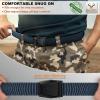 BULLIANT Men Tactical Belt 2 Pack,Stretch Western Rigger Web Belt For Cowboy Military Heavy Duty 1.5″-Cut For Fit(2pack-black/Purplish Blue2928)