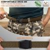 BULLIANT Men Tactical Belt 2 Pack,Stretch Western Rigger Web Belt For Cowboy Military Heavy Duty 1.5″-Cut For Fit(2pack-black/Wood Thrush6220)