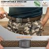 BULLIANT Men Tactical Belt 2 Pack,Stretch Western Rigger Web Belt For Cowboy Military Heavy Duty 1.5″-Cut For Fit(2pack-dark Gray/Brown4098)