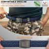 BULLIANT Men Tactical Belt 2 Pack,Stretch Western Rigger Web Belt For Cowboy Military Heavy Duty 1.5″-Cut For Fit(2pack-gray/Blue4097)