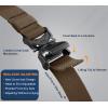 BULLIANT Men’s Tactical Belt Military Rigger Elastic Nylon Belt fo Gift Men Work Heavy Duty 1.5″,QUICK RELEASE(Light Brown 2523)