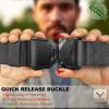 BULLIANT Men’s Tactical Belt Military Rigger Elastic Nylon Belt fo Gift Men Work Heavy Duty 1.5″,QUICK RELEASE(Light Grey 2524)