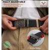 BULLIANT Men’s Western Ratchet Belt,Tactical Golf Rigger Web Belt Stretch Fit For Cowboy Jean Outdoor 1 3/8,Cut For Fit(Black8681)