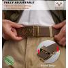 BULLIANT Men’s Western Ratchet Belt,Tactical Golf Rigger Web Belt Stretch Fit For Cowboy Jean Outdoor 1 3/8,Cut For Fit(Light Brown8680)