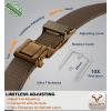 BULLIANT Men’s Western Ratchet Belt,Tactical Golf Rigger Web Belt Stretch Fit For Cowboy Jean Outdoor 1 3/8,Cut For Fit(Light Brown8680)