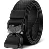 BULLIANT Men’s Tactical Belt Military Rigger Elastic Nylon Belt fo Gift Men Work Heavy Duty 1.5″,QUICK RELEASE(Black2522)