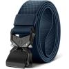 BULLIANT Men’s Tactical Belt Military Rigger Elastic Nylon Belt fo Gift Men Work Heavy Duty 1.5″,QUICK RELEASE(Purplish Blue2662)