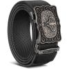 BULLIANT Men’s Western Ratchet Belt,Tactical Golf Rigger Web Belt Stretch Fit For Cowboy Jean Outdoor 1 3/8,Cut For Fit(Black8681)
