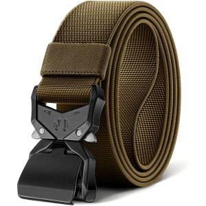 BULLIANT Men’s Tactical Belt Military Rigger Elastic Nylon Belt fo Gift Men Work Heavy Duty 1.5″,QUICK RELEASE(Wood Thrush8511)