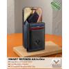 BULLIANT Men Wallet,Magnetic Slim Wallet 10 cards Build-in Bill Folder ID Windows RFID Blocking(Black8864)